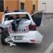 Accident rutier! O autospecială de Poliție, spulberată în trafic de un Audi