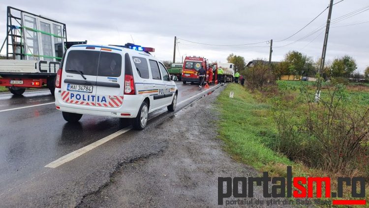 Coliziune între trei autovehicule la Ciuperceni