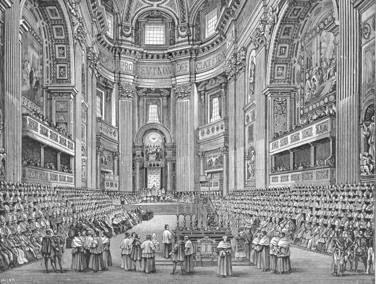 În ziua de 8 decembrie 1869 a avut loc prima ședință a Conciliului Vatican I