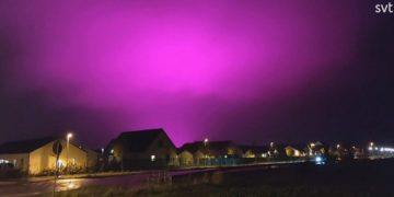 Cerul a devenit brusc violet. Cum se explică straniul fenomen observat într-un oraș din Suedia