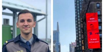 Fotografia unui polițist de frontieră din Oradea, afişată în Times Square! El a salvat 60 de oameni în doar trei ani