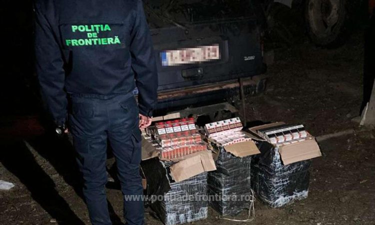 Ţigări în valoare de 222.000 lei, confiscate în urma unor acţiuni specifice desfăşurate de poliţiştii de frontieră din nordul ţării