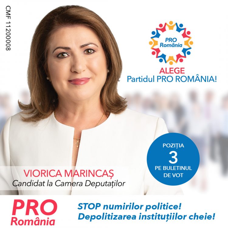 Din Parlamentul României mă voi lupta ca factorul politic să aibă o influență din ce în ce mai mică în administrație și instituții cheie.