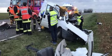 Accident teribil în Franţa, provocat de un român se pare din cauza că l-a orbit soarele