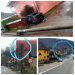 Galerie foto EXCLUSIV: Prăpăd în Mara. Un șofer cu BMW a spulberat trei stâlpi și s-a oprit cu mașina în gardul unei case