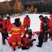 Exercițiu în teren al salvamontiştilor, pe pârtia Roata – Cavnic