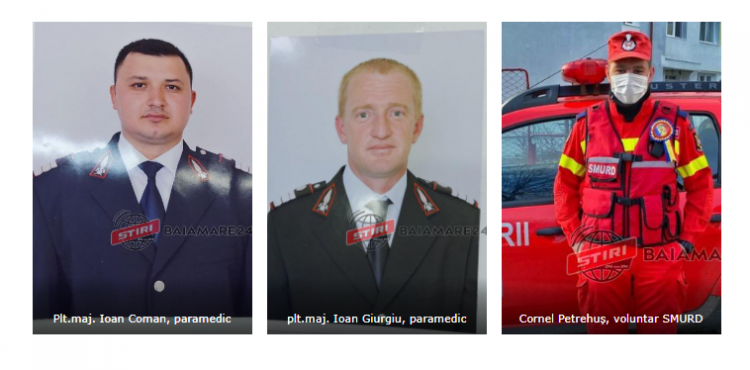 ÎNGERI SALVATORI: Doi paramedici și un voluntar SMURD de la Tg. Lăpuș s-au luptat pentru a readuce la viață un bărbat care s-a spânzurat în Groșii Țibleșului