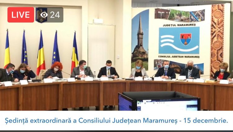 Azi are loc şedinţa extraordinară a Consiliului Judeţean Maramureş… fără distanţare socială