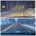 Trafic în condiții de iarnă în pasul Prislop, asfalt ”la negru” pe Suceava. Mașină în șanț la Satulung pe DN1C