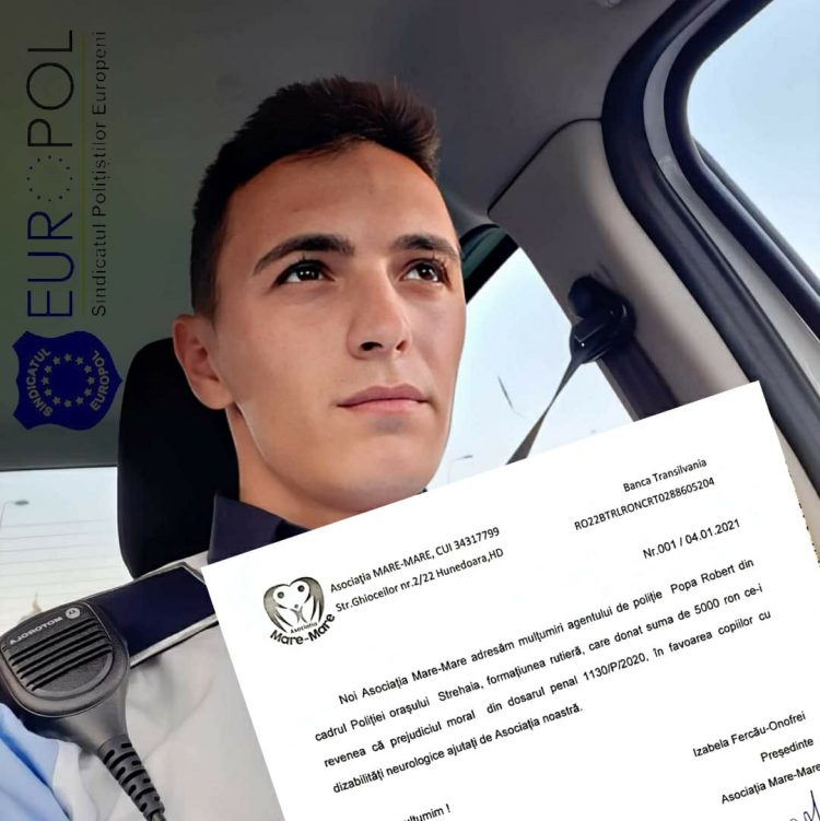 Cum a ajuns un poliţist să doneze 5.000 de lei. „Te fac, îţi rup picioarele”