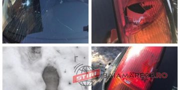 Răzbunare mafiotă sau pur teribilism? Un autoturism distrus cu ciocanul în Baia Mare