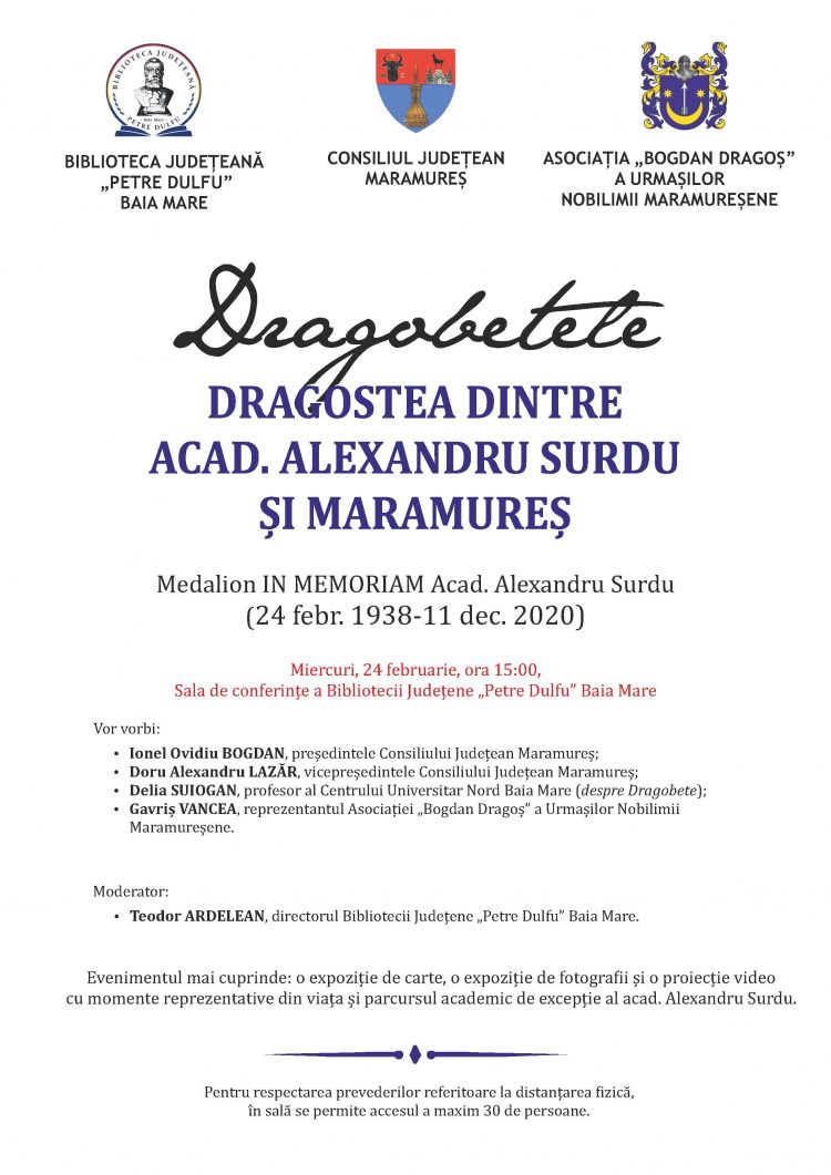 ”DRAGOBETELE. DRAGOSTEA DINTRE ACADEMICIANUL ALEXANDRU SURDU ȘI MARAMUREȘ”