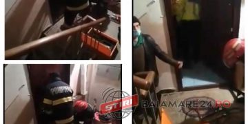 O femeie paralizată a fost agresată de propriul soț. Pentru a interveni pompierii și poliția au spart ușa apartamentului