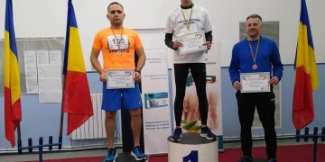 Plt.adj. Deak Csaba, din cadrul Detașamentului de Pompieri “Cpt. Marchiș Adrian” Baia Mare, pe podium la Campionatul Național de Atletism Masters în sală