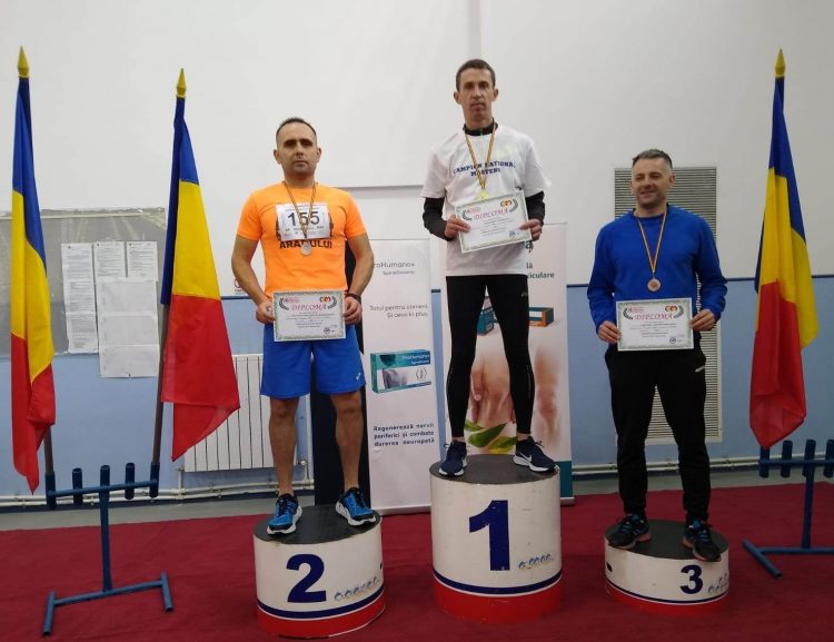 Plt.adj. Deak Csaba, din cadrul Detașamentului de Pompieri “Cpt. Marchiș Adrian” Baia Mare, pe podium la Campionatul Național de Atletism Masters în sală