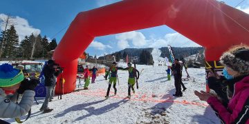 După 23 de km, apar la sosire primii concurenți ai Campionatului Național de Schi Alpin, organizat la Borșa