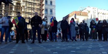 Protestatarii au fost luați cu duba la Timișoara