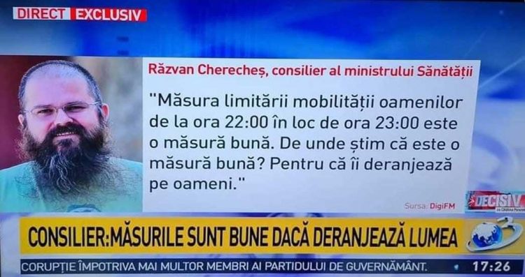 Consilierul ministrului Sănătății: Știm că este o măsură bună pentru că îi DERANJEAZĂ pe oameni