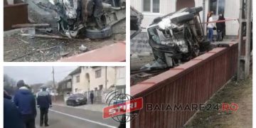 Şi-au văzut moartea cu ochii. Un microbuz cu şase oameni s-a răsturnat într-o curte din Rona de Jos. FOTO, VIDEO