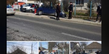 O maşină a plonjat într-un şanţ pe drumul către Ferneziu – FOTO