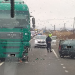 Impact puternic între un TIR şi un autoturism la Buşag – FOTO