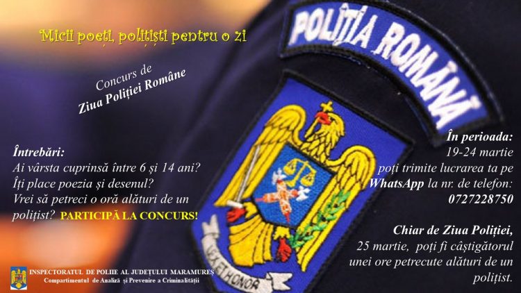Concurs de poezii de Ziua Poliţiei Române