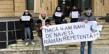 Elevii din Maramureș protestează împotriva guvernului