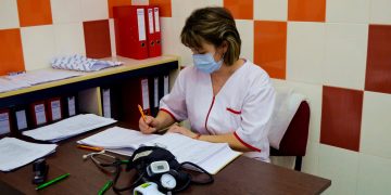 Centru de vaccinare în orașul Seini