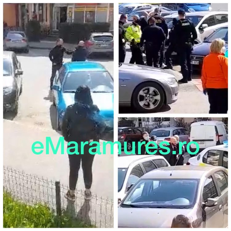 Scandal cu bătaie în Baia Mare. A fost implicat și un jandarm  – FOTO