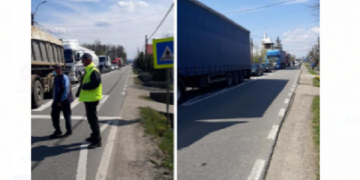 Biciclist lovit în Satulung. Trafic îngreunat – foto