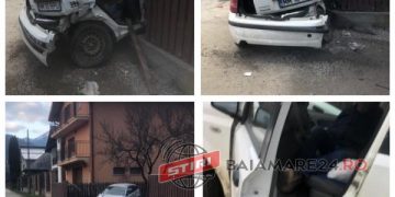 Două maşini făcute praf în Borşa, două persoane la spital, o şoferiţă băută