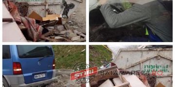 Un polițist din Șomcuta Mare, filmat în timp ce aruncând gunoaie dintr-o mașină în cartierul Ferneziu. În ce a mai fost implicat acelaşi poliţist