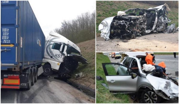 TIR românesc, accident înfiorător în Franța. O șoferiță a murit pe loc