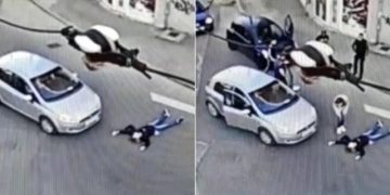 O femeie a vrut să însceneze un accident: s-a aruncat pe jos fără să fie lovită de mașină. Ce a dat-o de gol