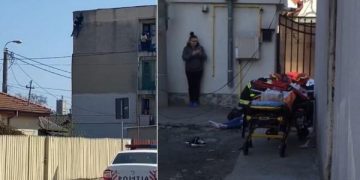 O femeie s-a aruncat de pe un bloc, în fața a zeci de oameni. Iubita ei ar fi înșelat-o cu un bărbat