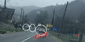 Percheziții în Borșa. Intervin 2 dube cu mascați și 4 Duster-uri cu polițiști