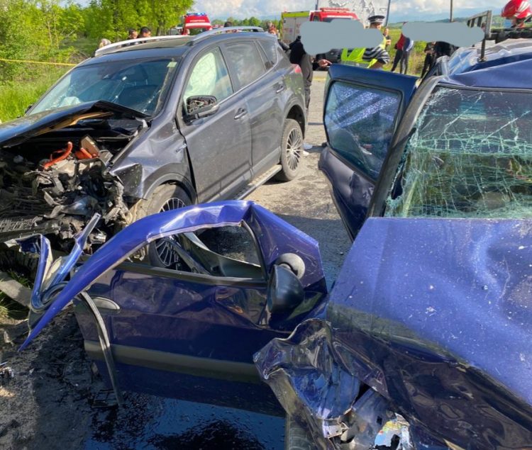 Imagini de la accidentul mortal de la Şomcuta Mare în care o femeie şi-a pierdut viaţa