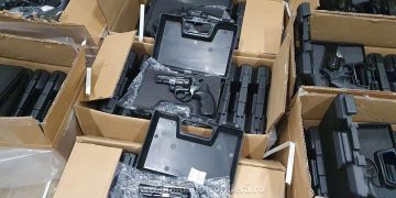 Captură record. Aproape 3000 de pistoale au fost găsite la frontieră, într-un tir cu mobilă și alimente