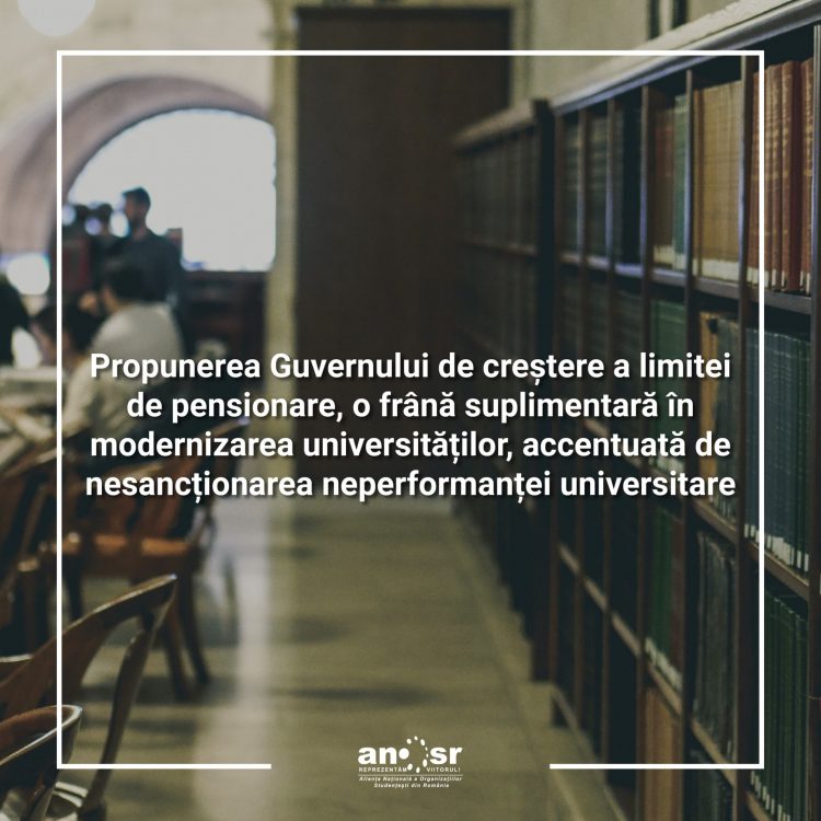 ANOSR critică intenția Guvernului de a introduce posibilitatea prelungirii calității de titular până la 70 de ani pentru cadrele didactice