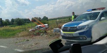 ACCIDENT GRAV PE DN1C ÎN ZONA PODULUI DE LA LĂPUŞEL