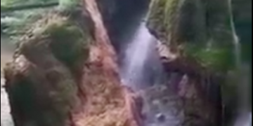Obiectiv turistic distrus. Cascada Bigăr s-a prăbușit! – VIDEO