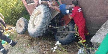 Accident grav în județul vecin. Victima a fost transportată cu elicopterul SMURD la Spitalul Judeţean de Urgenţe din Baia Mare