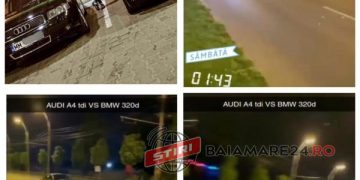 FOTO EXCLUSIV: Când poliția nu e pe străzi șmecherașii încing bolizii în Baia Mare. Liniuțe în miez de noapte pe bd Independenței