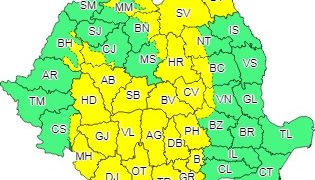 ATENȚIONARE METEOROLOGICĂ COD GALBEN