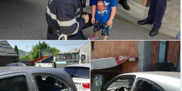 Băieţel de trei ani, blocat în maşină. Au intervenit pompierii din Vişeu de Sus