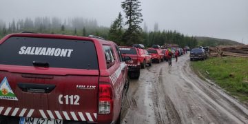 Imagini din timpul căutărilor celor doi poliţişti de frontieră rătăciţi