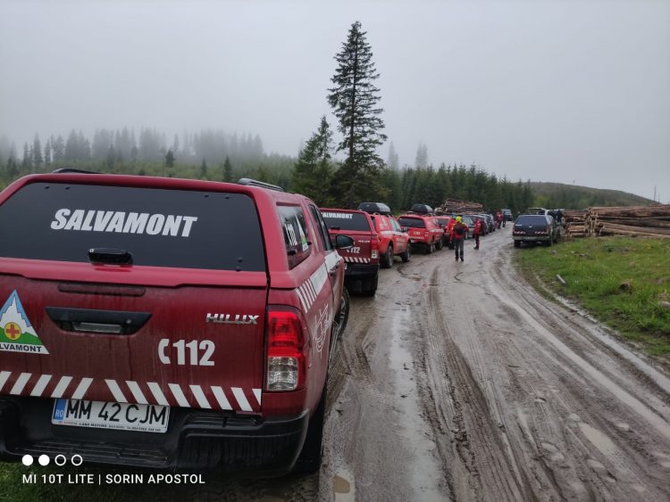 Imagini din timpul căutărilor celor doi poliţişti de frontieră rătăciţi