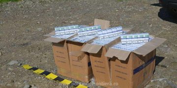 Aproximativ 10.000 pachete cu țigări confiscate la frontiera de nord