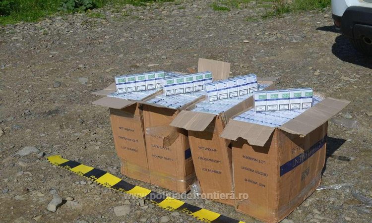 Aproximativ 10.000 pachete cu țigări confiscate la frontiera de nord