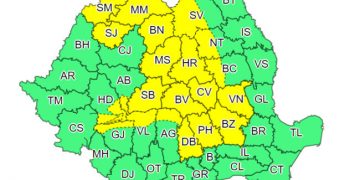 Cod galben de instabilitate atmosferică în mai multe zone ale țării